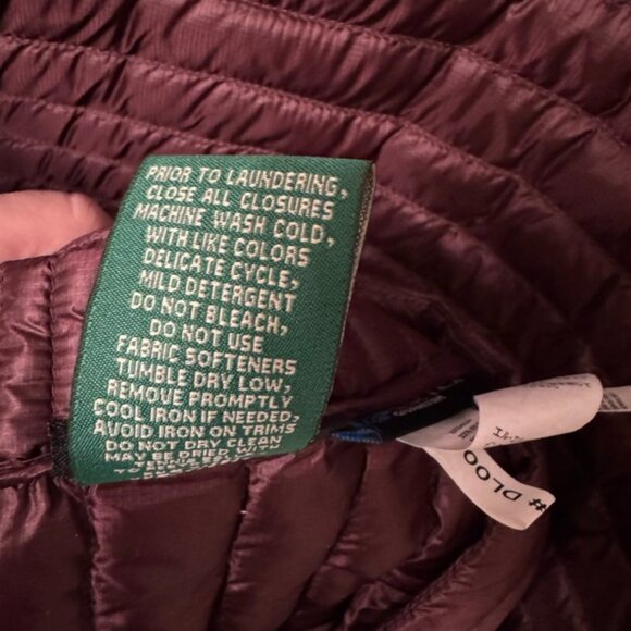 L.L.Bean Ultralight 850 Down Sweater Coat 2X in Black Plum - Picture 7 of 10